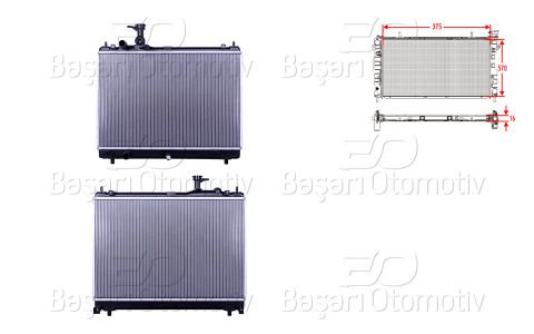 Su Radyatoru Brazıng Mt 375X570x16 Suzukı Swıft 5 (Az) 17700
