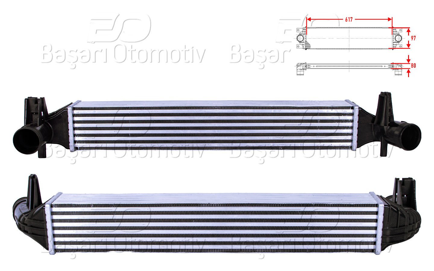 Turbo Radyatoru (Intercooler) 617X97x80 Vw Polo ( 6R0145805C