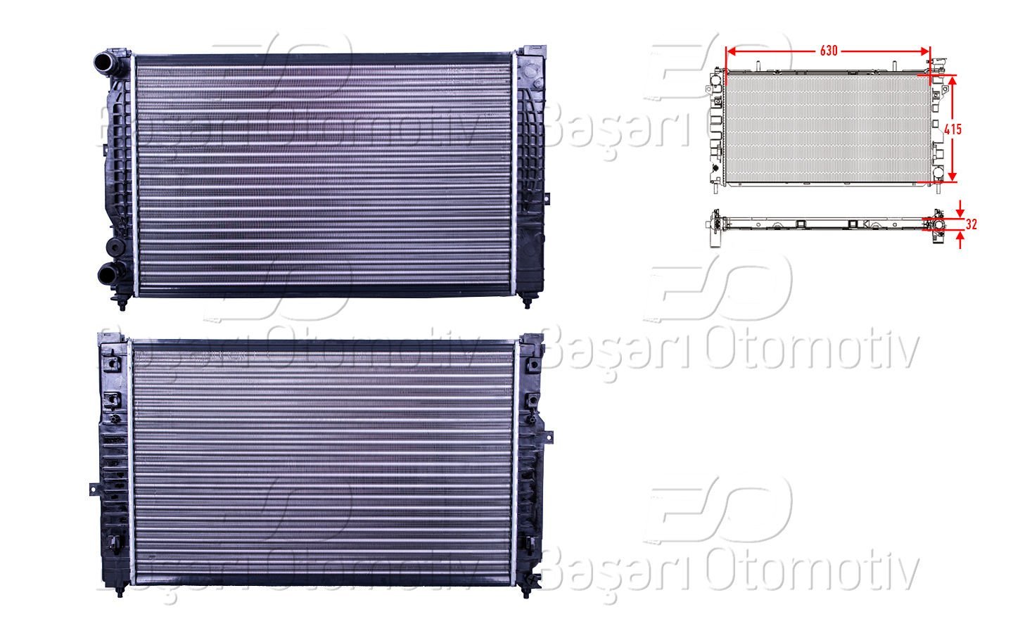 Su Radyatoru Mekanık Mt 630X415 Mm Vw Passat Audı 8D0121251Q