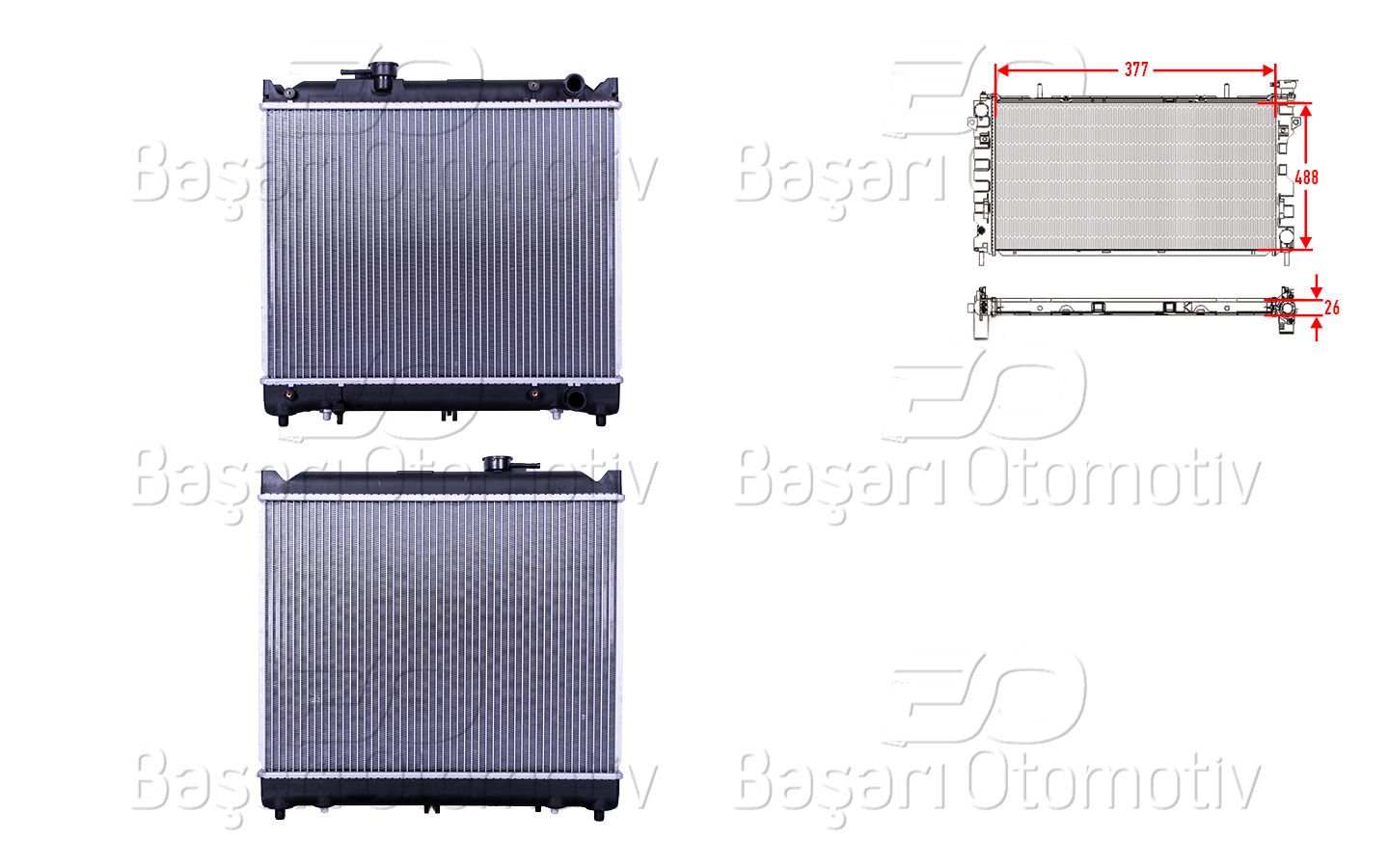 Su Radyatoru Brazıng At 377X488x26 Suzukı Vıtara (Et)  17700