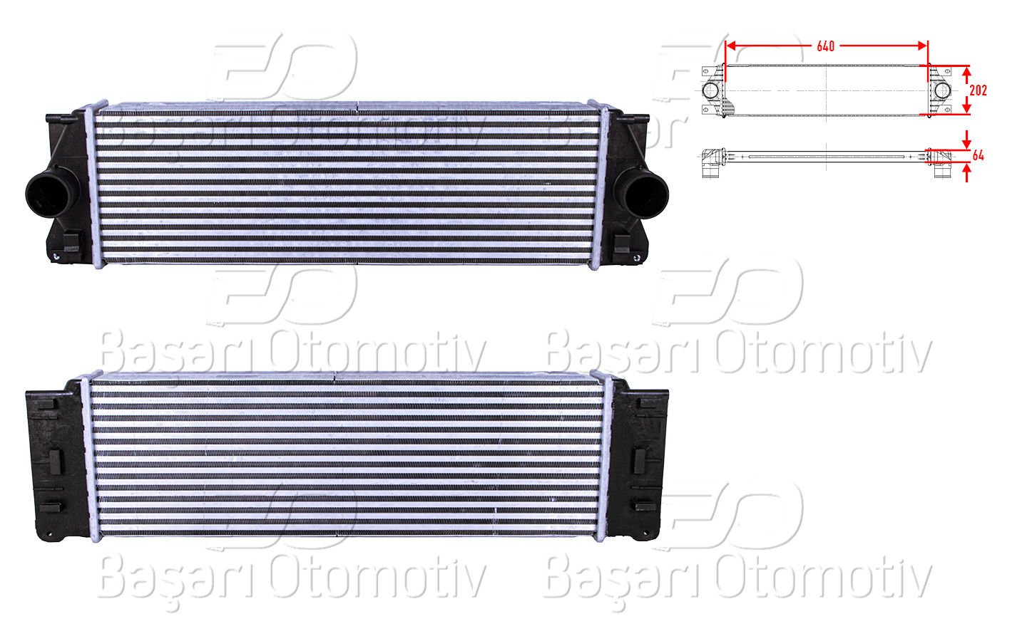 Turbo Radyatoru (Intercooler) 640X202x64 Vw Crafte 2E0145804