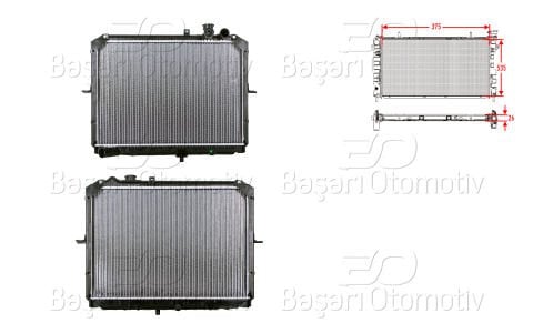 Su Radyatoru Brazıng Mt 375X535x26 Mm Kıa Pregıo (Tb)  0K72A