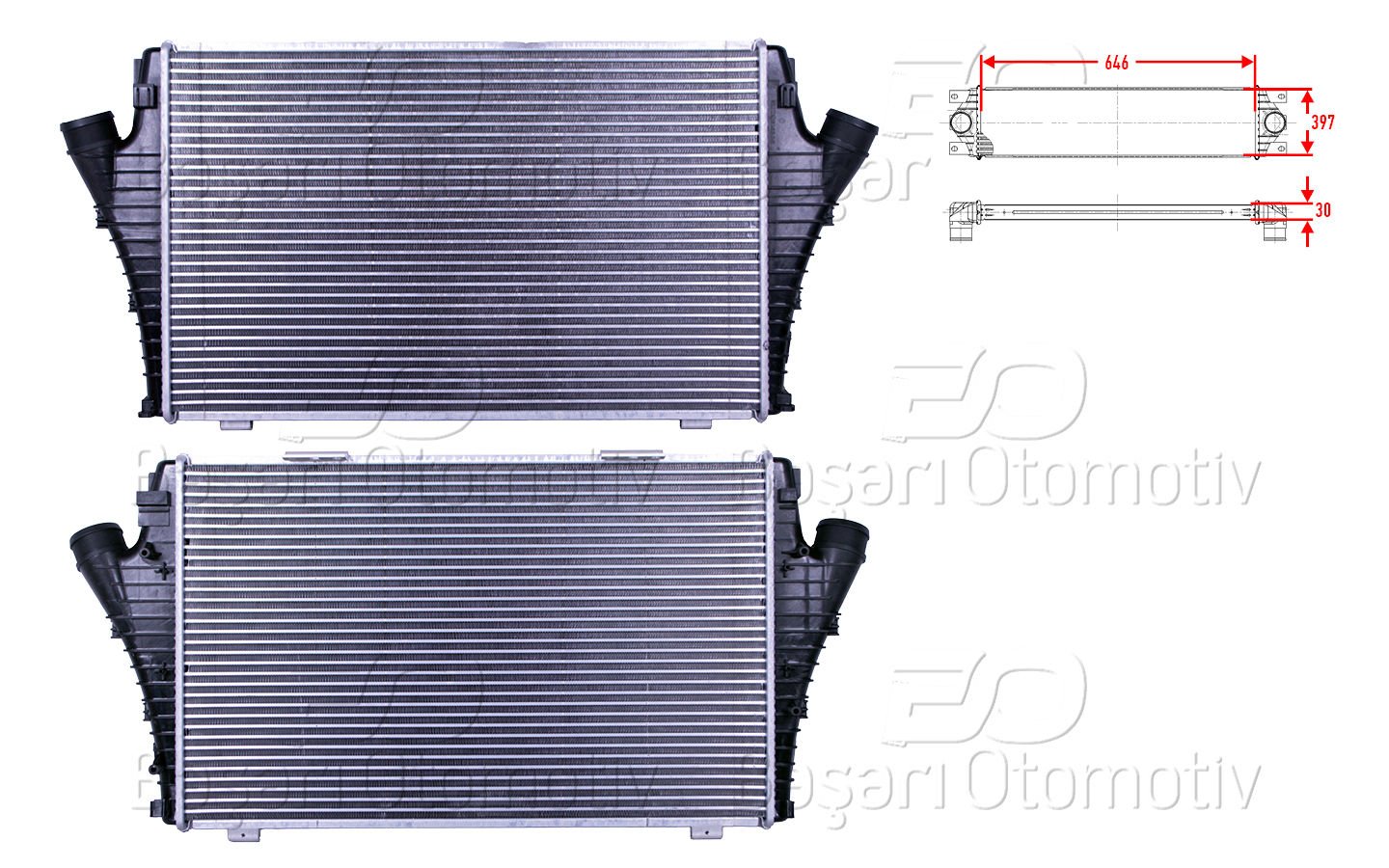 Turbo Radyatoru (Intercooler) 646X397x30 Opel Sıgnu 13167338