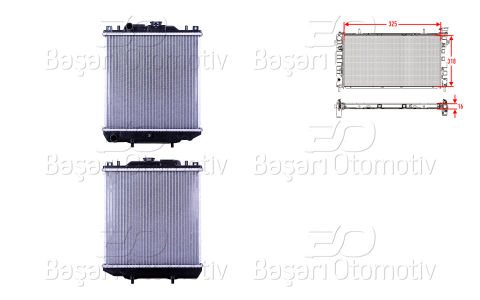 Su Radyatoru Brazıng Mt 325X318x16 Suzukı Alto 5 (Ef)  17700