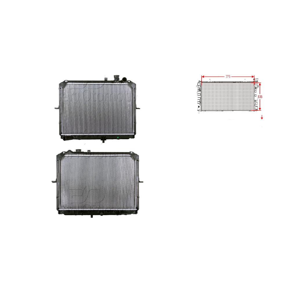 Kia Pregio Su Radyatörü 375X535X26 Mm 0K72A - Uygun Fiyat