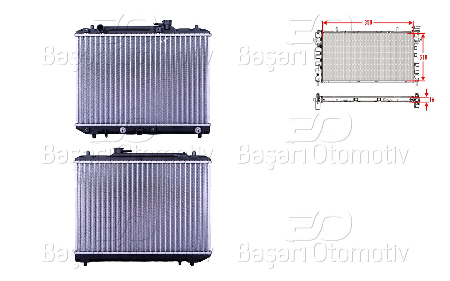 Su Radyatoru Brazıng At 350X518x16 Suzukı Baleno (Eg)  17700