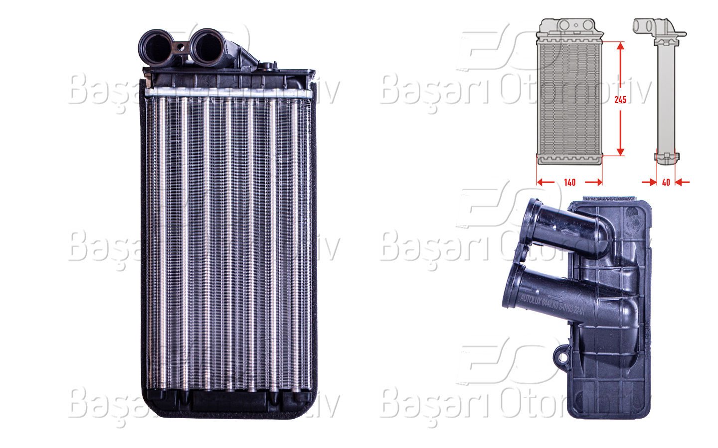 Kalorıfer Radyatoru Mekanık Mt-At 245X140 Mm Peugeot 6448.K0