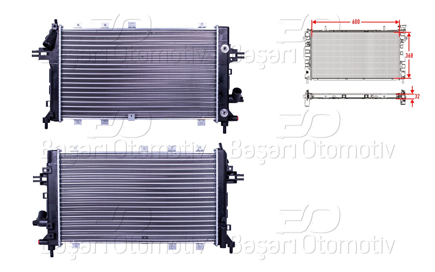 Su Radyatoru Mekanık At 600X368x32 Opel Astra H 1.9Dtı Otomatık [1300278]
