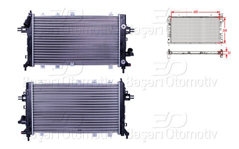 Su Radyatoru Mekanık At 600X368x32 Opel Astra H 1.9Dtı Otomatık [1300278]