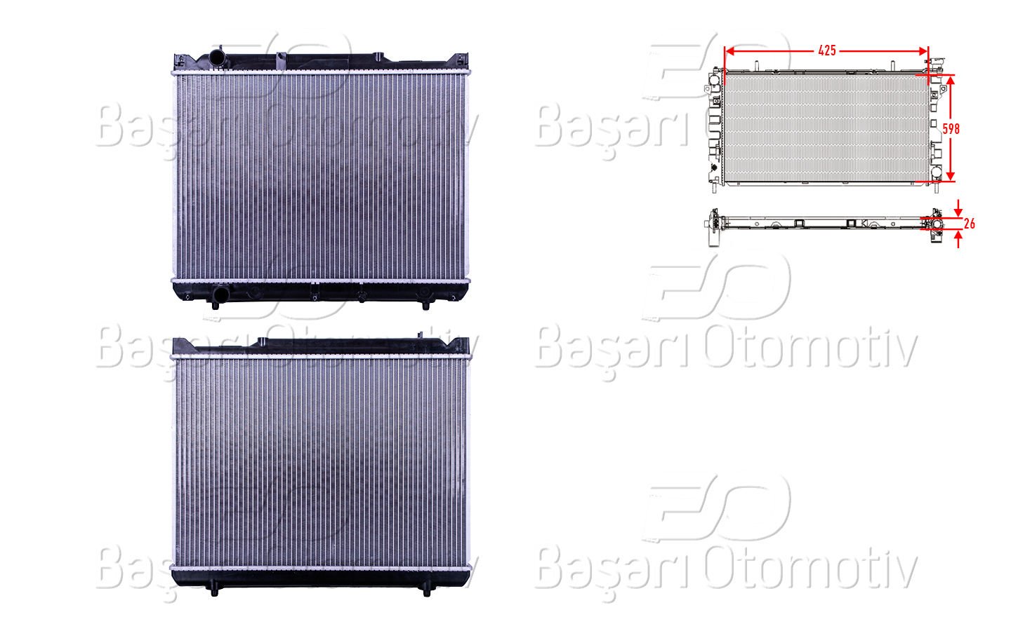 Su Radyatoru Brazıng Mt 425X598x26 Suzukı Grand Vıtara 17700