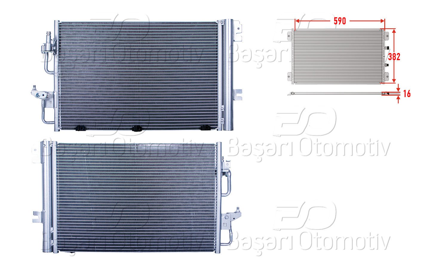 Klıma Radyatoru 590X382x16 Opel Astra H Zafıra B 1.4 1850096
