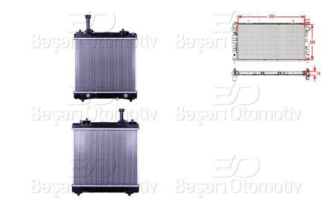 Su Radyatoru Brazıng At 350X398x16 Suzukı Alto 1.0 09> 17700