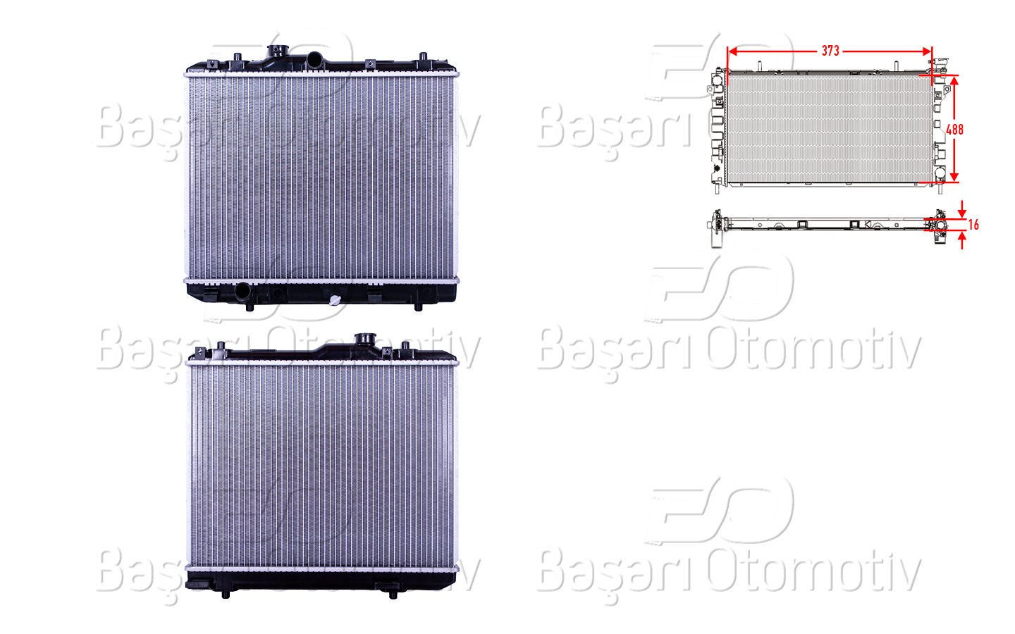 Su Radyatoru Brazıng Mt 373X488x16 Suzukı Splash (Ex)  17700