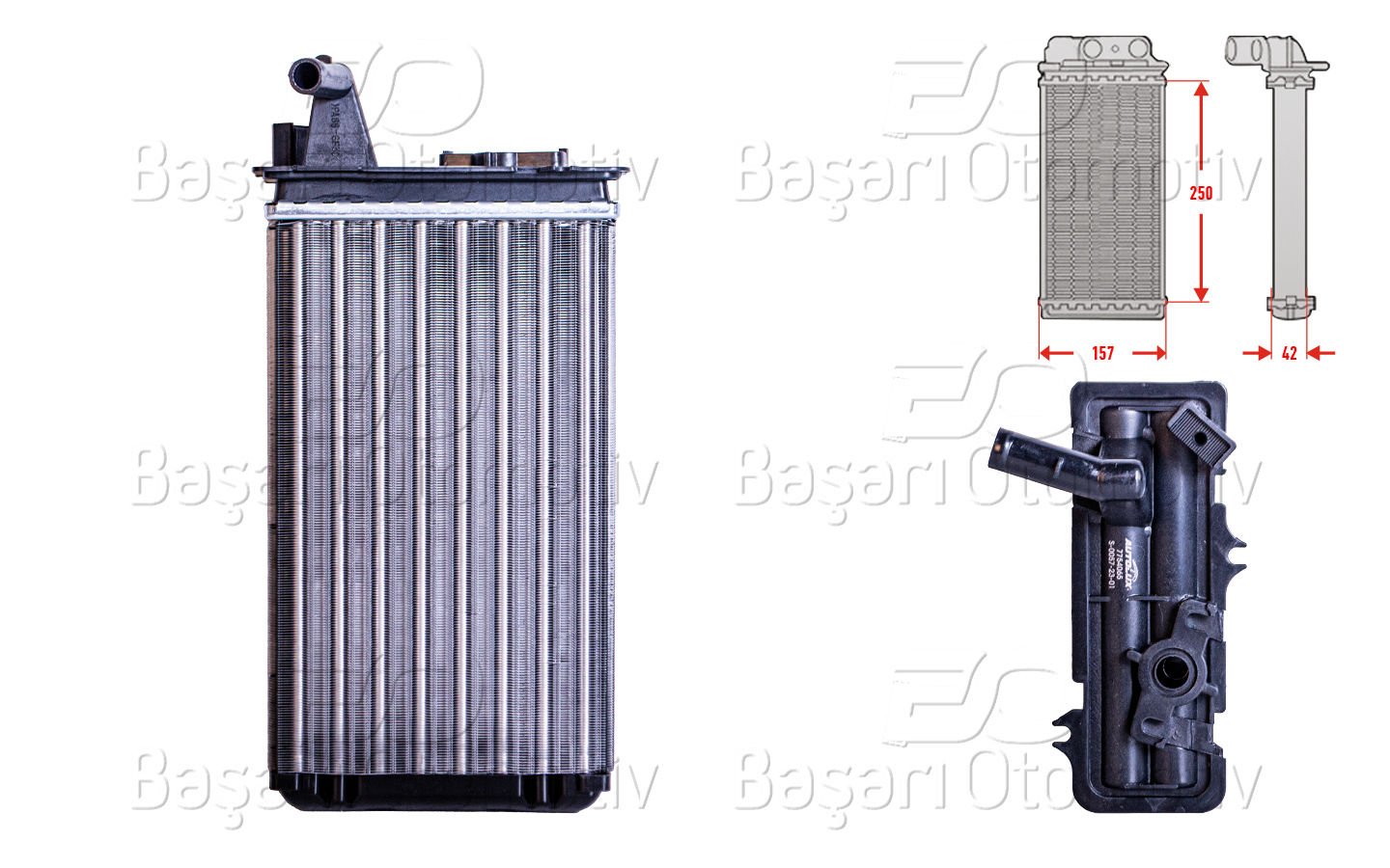 Kalorıfer Radyatoru Mekanık 250X156 Mm Fıat Tempra T 7754065