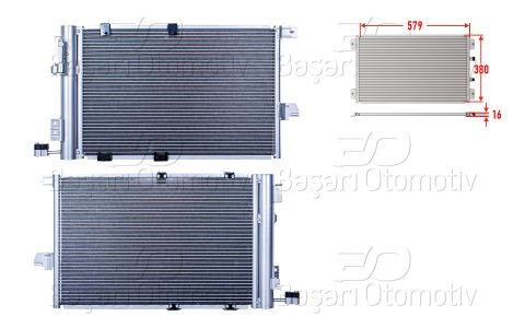 Klıma Radyatoru 579X380x16 Opel Astra G 1.6 1.8 16V  1850055
