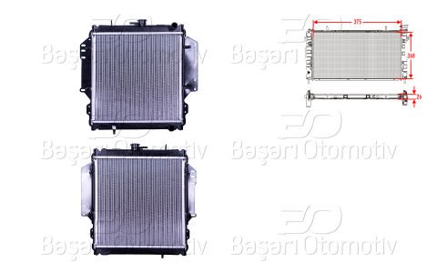 Su Radyatoru Brazıng Mt 375X368x26 Suzukı Samuraı (Sj) 1.3 89-92 [17700]