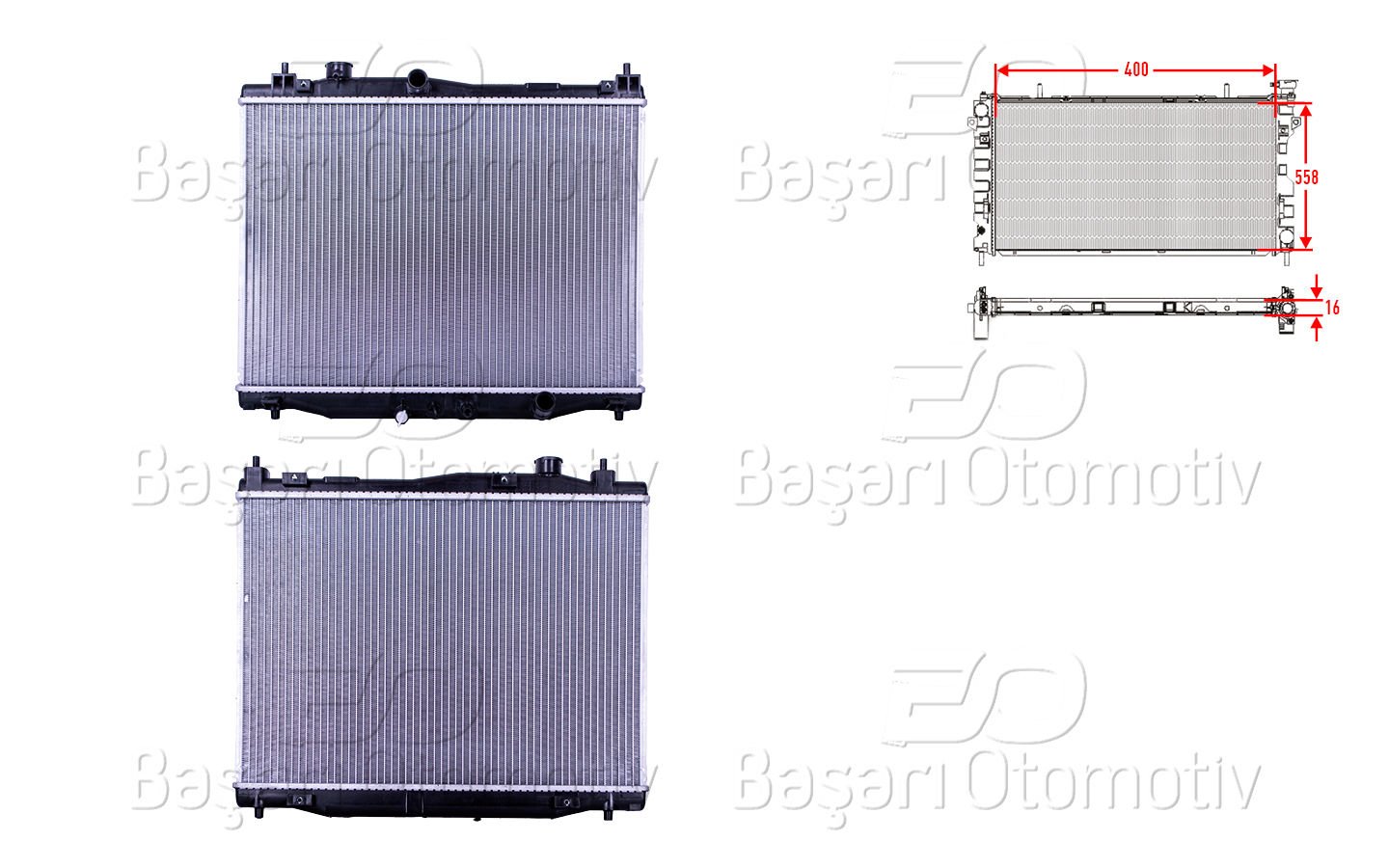 Su Radyatoru Brazıng Mt 400X558x16 Honda Jazz 4 (Gk) 1 19010