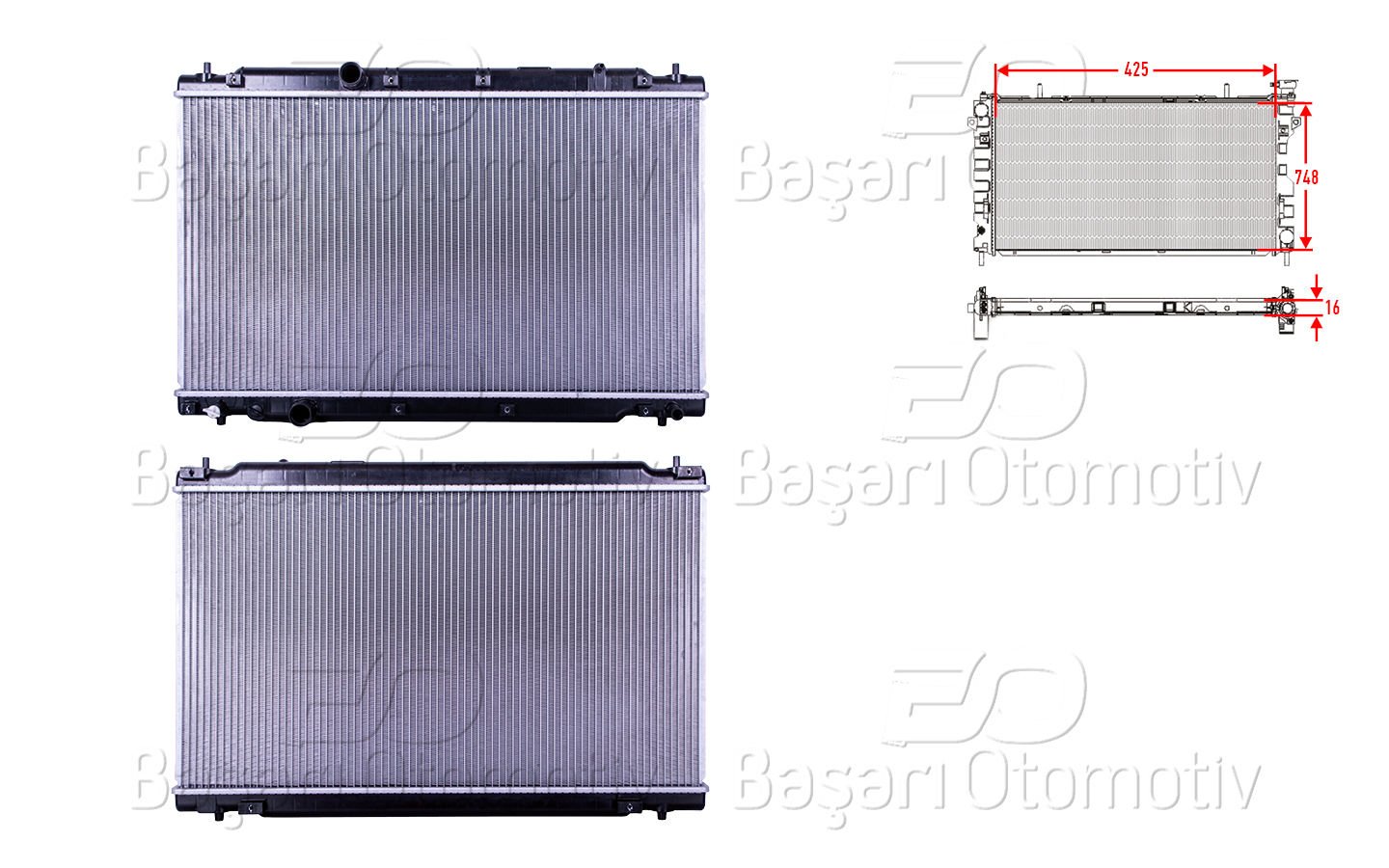 Su Radyatoru Brazıng Mt 425X748x16 Honda Cr-V 5 (Rw) 1 19010