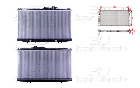 Su Radyatoru Brazıng At 350X668x16 Honda Accord 6 (Ch) 19010