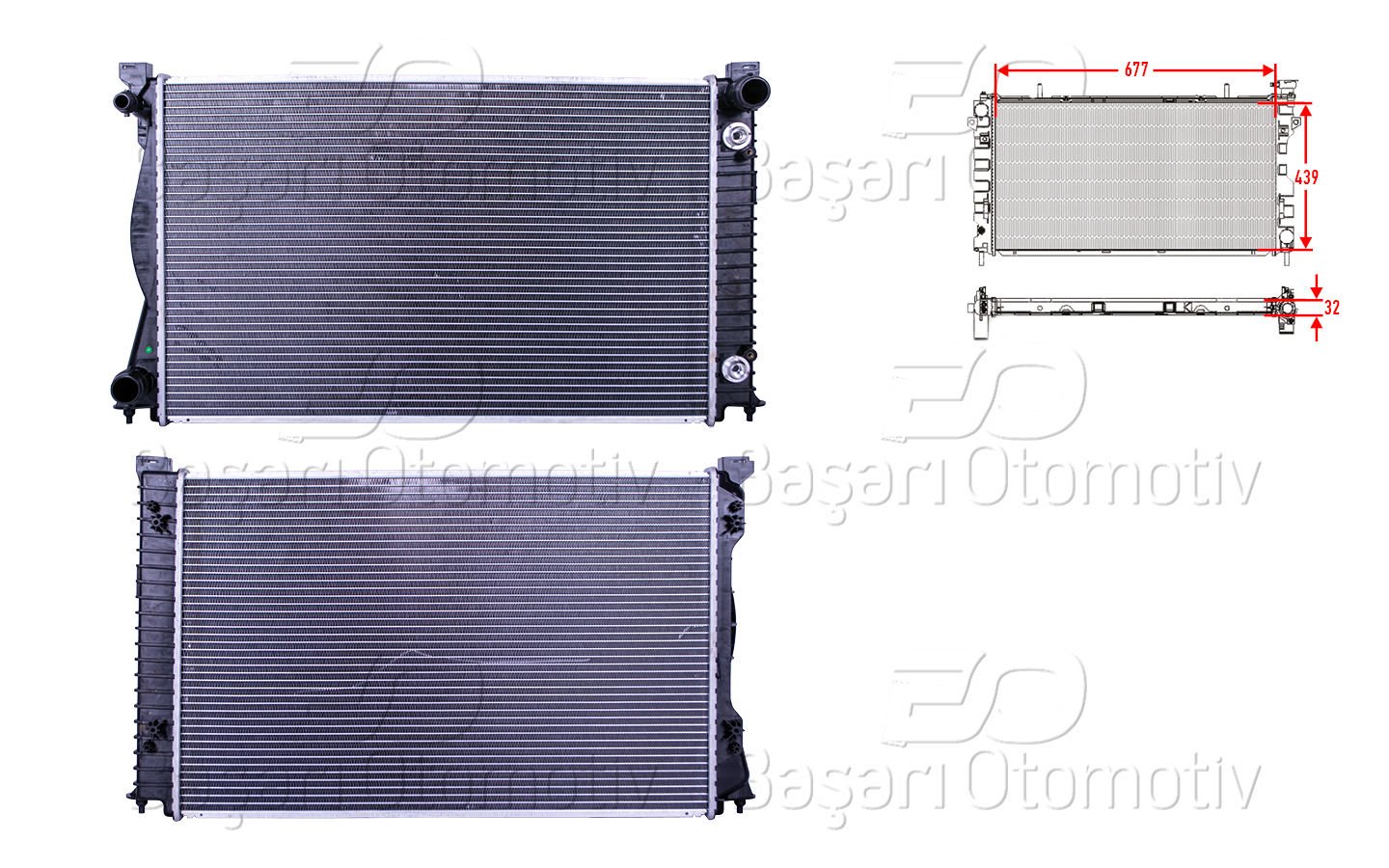 Su Radyatoru Brazıng Mt 677X439x32 Mm Audı A6 2.7 4F0121251E