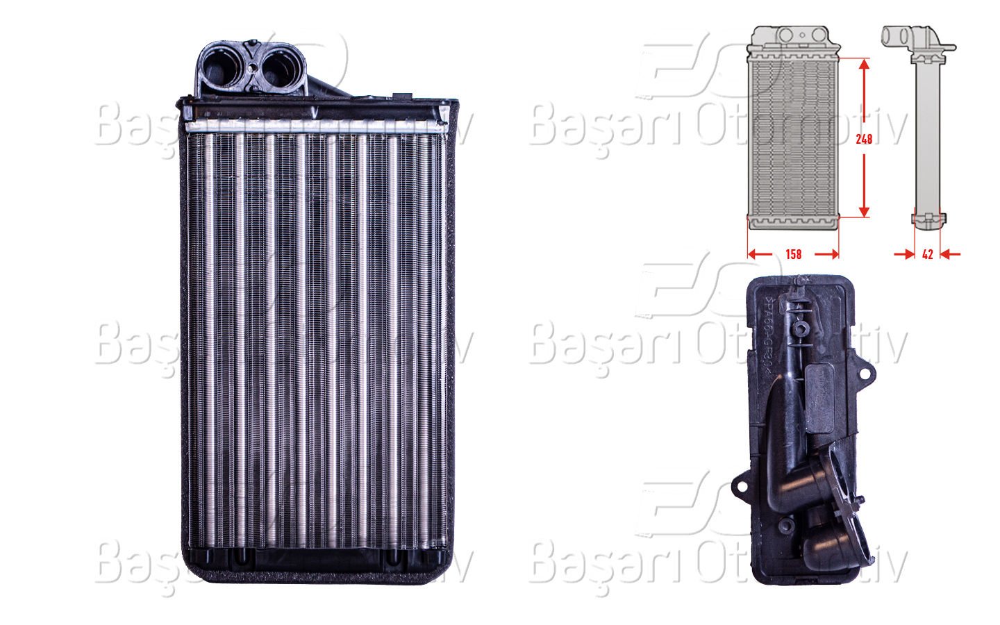 Kalorıfer Radyatoru Mekanık Mt-At 248X158x42 Mm Peug 6448.G9