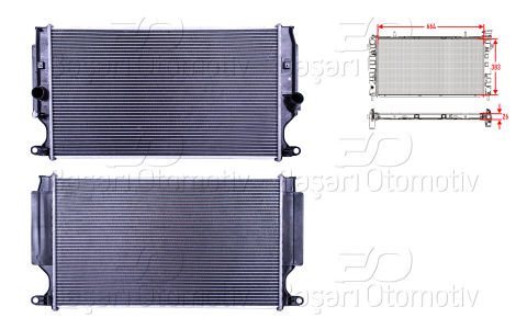 Su Radyatoru Brazıng Mt 664X383x26 Mm Toyota Avensıs 2 16400