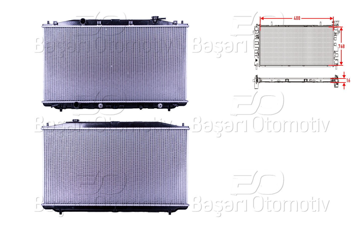 Su Radyatoru Brazıng At 400X768x16 Honda Accord 8 (Cr) 19010