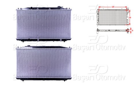 Su Radyatoru Brazıng At 400X768x16 Honda Accord 8 (Cr) 19010