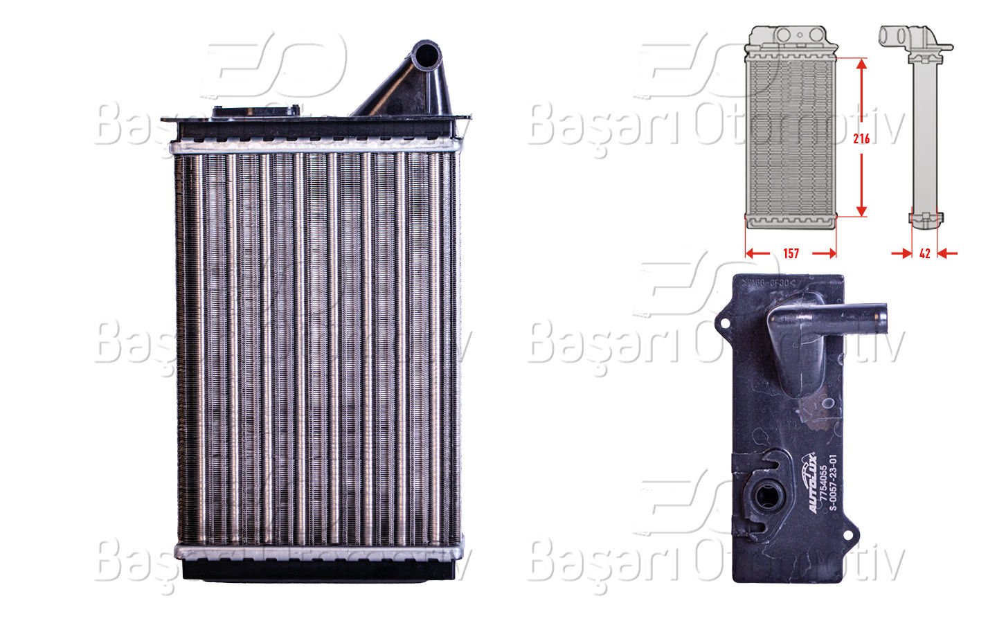 Kalorıfer Radyatoru Mekanık 216X157 Mm Fıat Uno 70 1 7754055