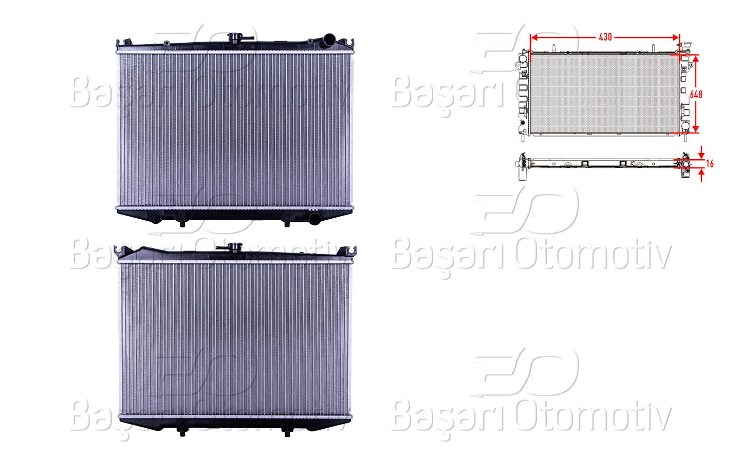 Su Radyatoru Brazıng Mt 430X648x16 Nıssan Navara (D21) 21400