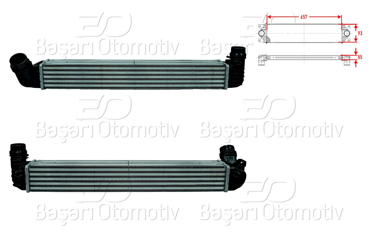 Turbo Radyatoru (Intercooler) 657X93x85 Renault Fluenc 14496