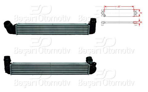 Turbo Radyatoru (Intercooler) 657X93x85 Renault Fluenc 14496