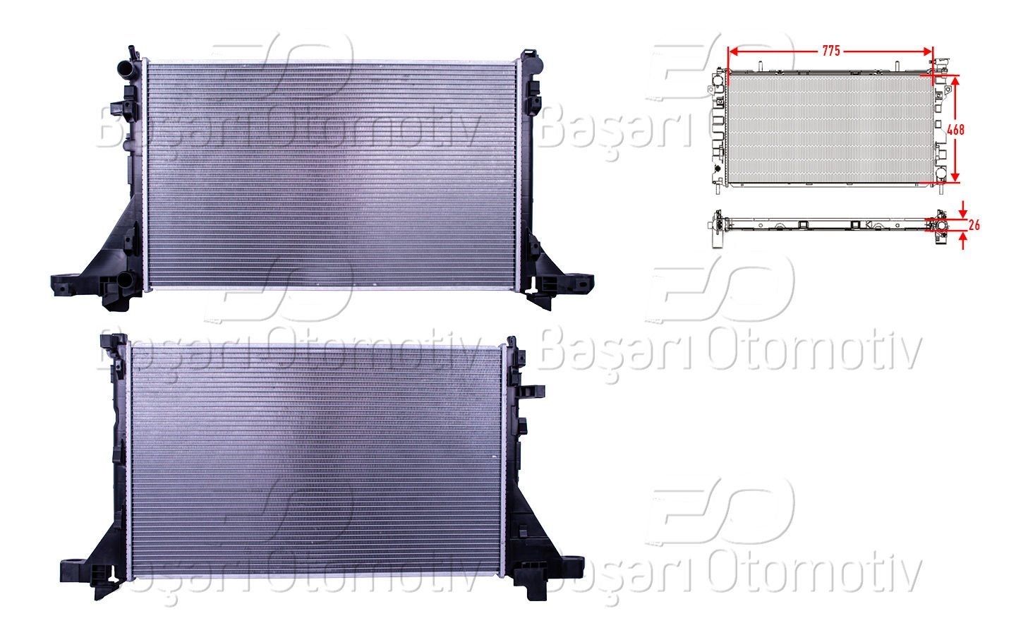 Su Radyatoru Brazıng Mt 775X468x26 Renault Master 3 2. 21400