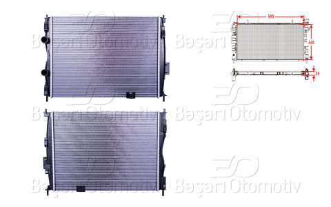 Su Radyatoru Brazıng Mt 590X448x26 Nıssan Qashqaı (J10 21400
