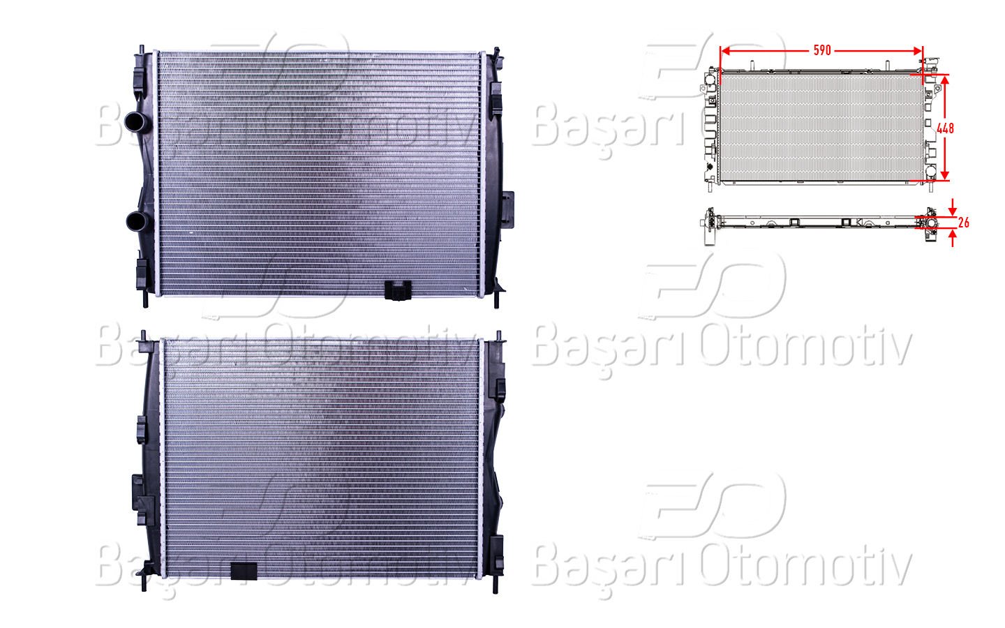 Su Radyatoru Brazıng Mt 590X448x26 Nıssan Qashqaı (J10 21400