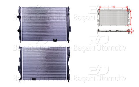 Su Radyatoru Brazıng Mt 590X448x26 Nıssan Qashqaı (J10 21400