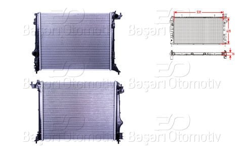 Su Radyatoru Brazıng Mt 539X428x16 Renault Megane 4 (B9a/M/N_) 16İ-1.6 [21410]
