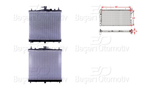 Su Radyatoru Brazıng Mt 380X448x16 Nıssan Mıcra 3 (K12 21410
