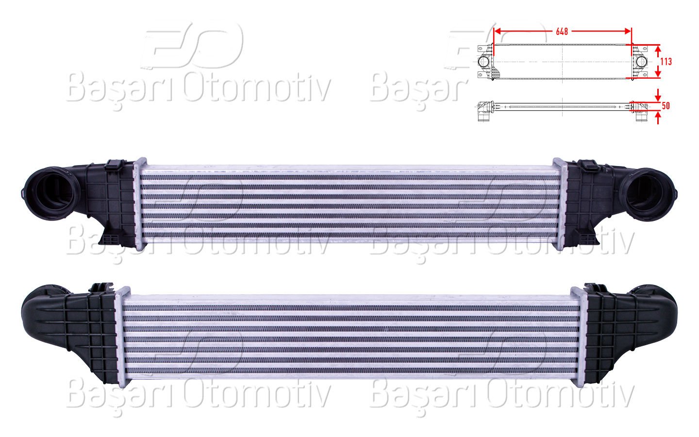 Turbo Radyatoru (Intercooler) 648X113x50 Mercedes 2115001002