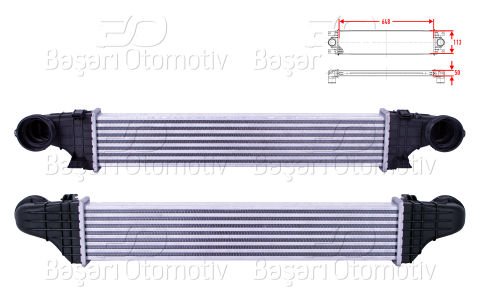 Turbo Radyatoru (Intercooler) 648X113x50 Mercedes 2115001002