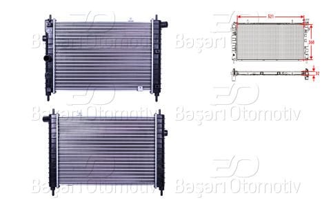 Su Radyatoru Mekanık Mt 521X368x32 Opel Kadet E 1 6D 1300050