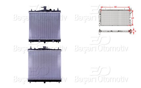 Su Radyatoru Brazıng At 380X448x16 Nıssan Mıcra 3 (K12 21460