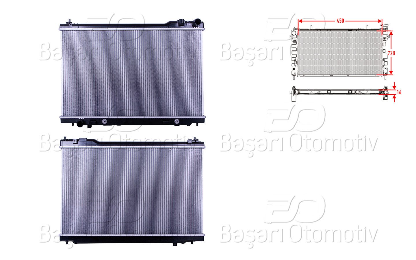 Su Radyatoru Brazıng At 450X728x16 Infınıtı Fx 4.5 03- 21460
