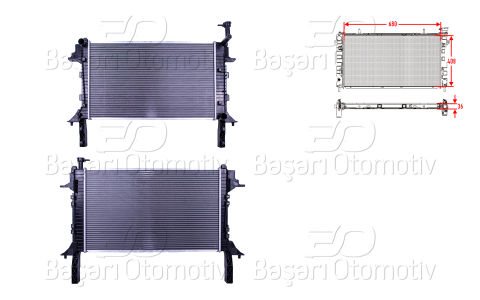 Su Radyatoru Brazıng Mt 680X408x36 Hyundaı H350 2.5 Crdı 15> [25301]