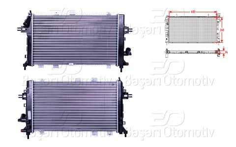 Su Radyatoru Mekanık Mt 600X368x34 Opel Astra H 1.3 1.7 [1300271]