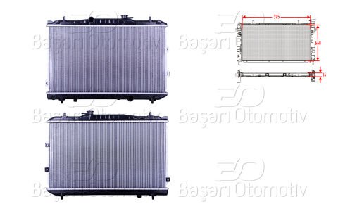 Su Radyatoru Brazıng Mt 375X668x16 Kıa Cerato 1 (Ld) 0 25310