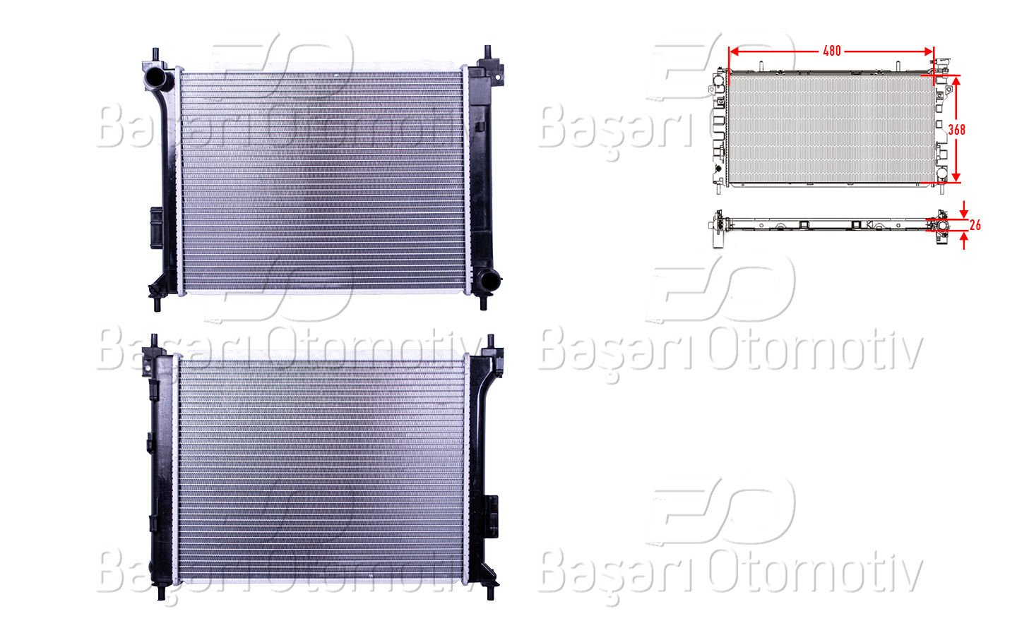 Su Radyatoru Brazıng Mt 480X368x26 Hyundaı I20 1 (Pb)  25310
