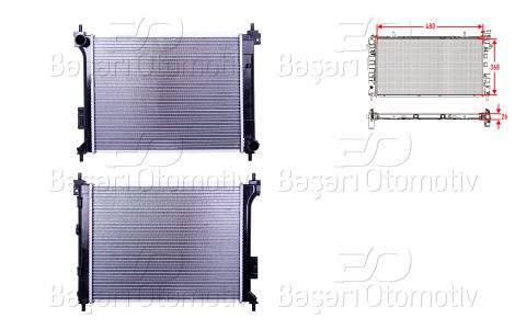 Su Radyatoru Brazıng Mt 480X368x26 Hyundaı I20 1 (Pb)  25310