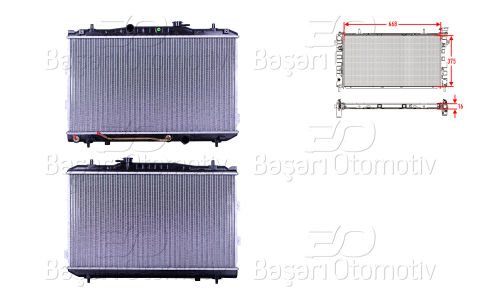 Su Radyatoru Brazıng At 668X375x16 Kıa Cerato 1.6  BKI063016