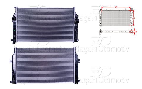 Su Radyatoru Brazıng Mt 670X411x16 Mm Toyota Rav4 2.0D 16400